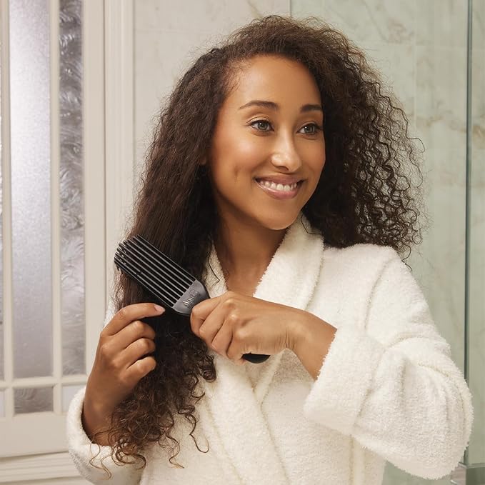 Royal Chocolate Detangler Brush by Felicia Leatherwood - For Kinky, Curly, Wavy 4c or Straight Hair - Tame Your Tangles Smooth Your Coils - Pain Free for All Ages