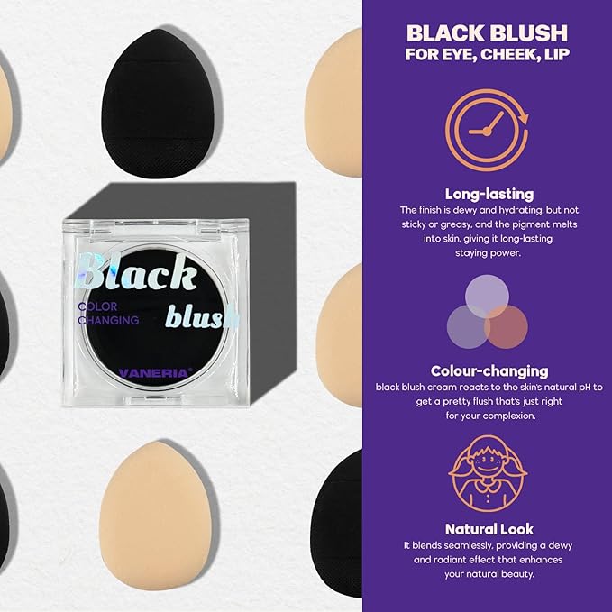 VANERIA Color Changing Blush,Ph Reacting Creme Blush,Pink Blush Stick Waterproof,Vegan,Cruelty-Free,/0.18oz 5g