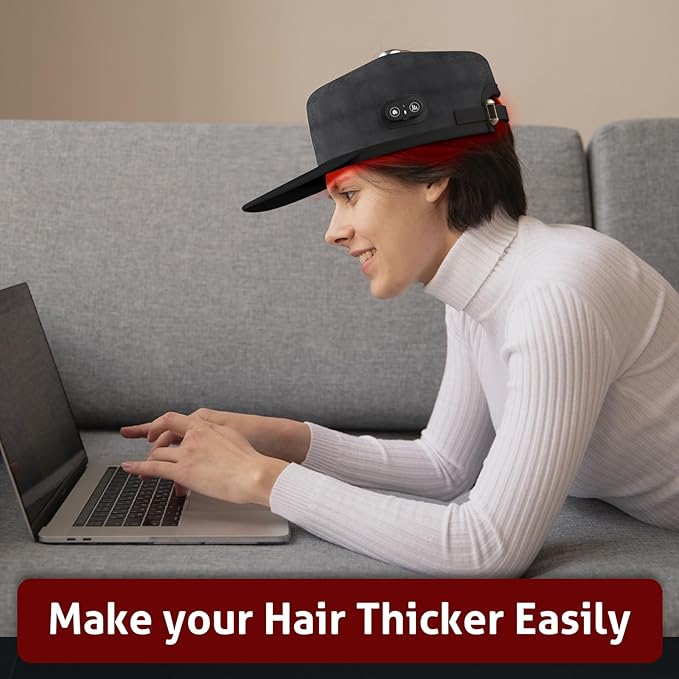 Laser Cap for Hair Growth, Wireless Red Light Therapy for Hair Growth, Strengthen Hair Roots, Hair Loss Treatment for Men and Women