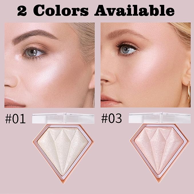 MEICOLY Baked Highlighter Powder Palette,Natural Face Highlighter Shimmer