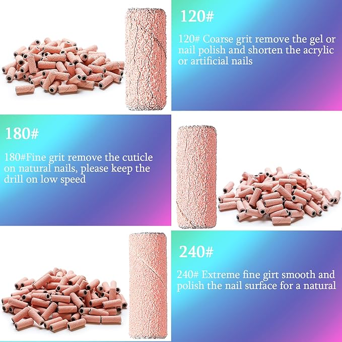 100pcs Nail Drill Bits Small