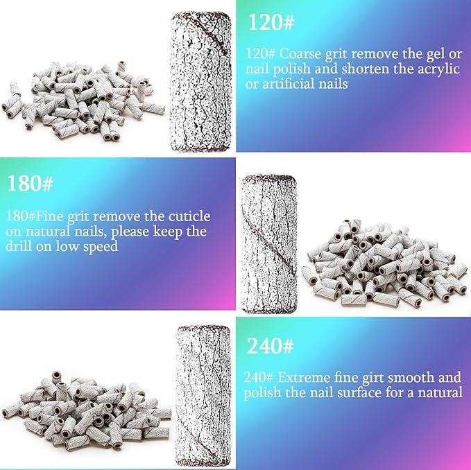 100pcs Nail Drill Bits Small