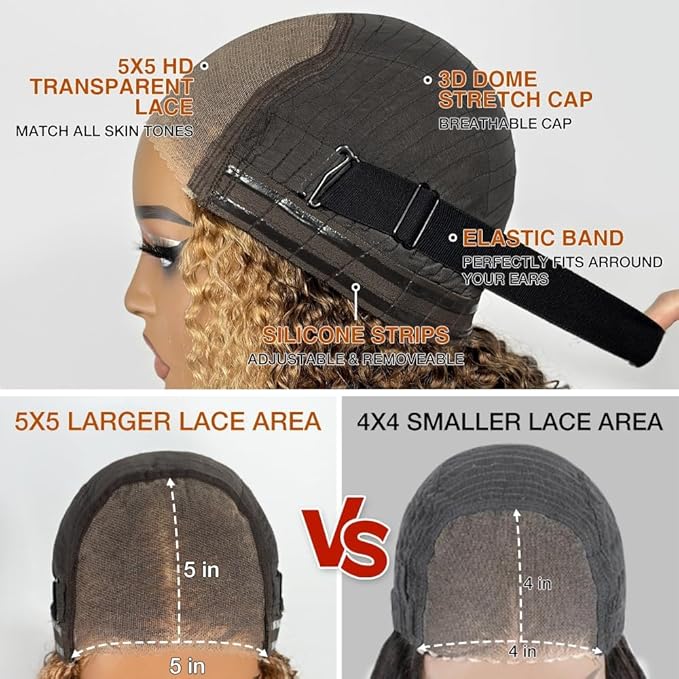 5x5 Hd Lace Closure Glueless Wigs Human Hair Pre Plucked Pre Cut Reay to Wear and Go 100% Raw Human Hair Body Wave Glueless Closure Wig for Women Human Hair Natural Color 20 Inch
