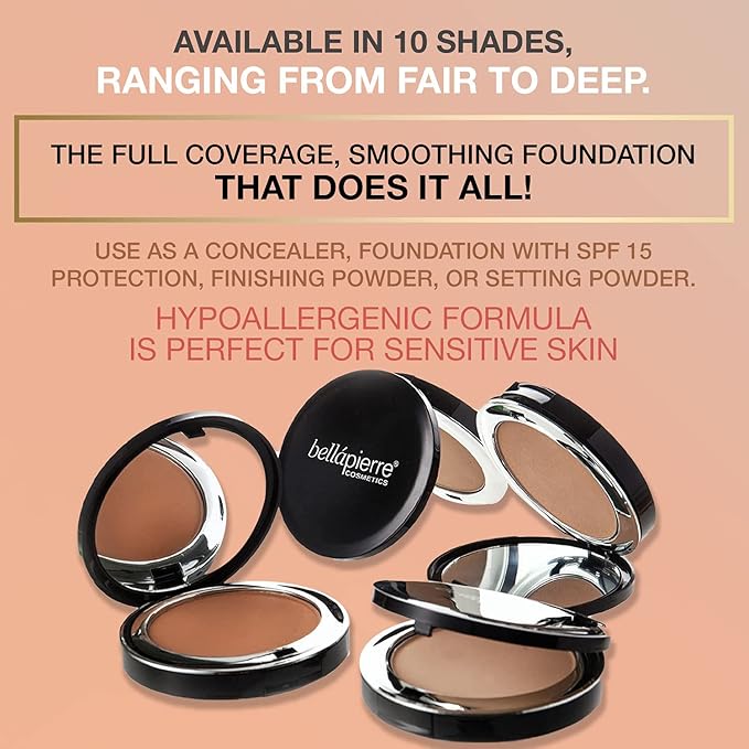 bellapierre Compact Mineral Foundation SPF 15 | Vegan - Ultra 35 Oz