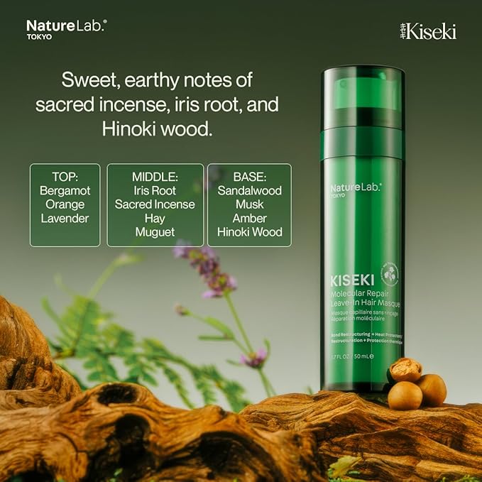 NATURELAB. TOKYO Kiseki Molecular Repair Leave-In Hair Masque Refill: Restores Damaged Hair, Repairs Heat & Chemical Damage, Boosts Strength, Smoothness & Softness, 1.7 Fl Oz