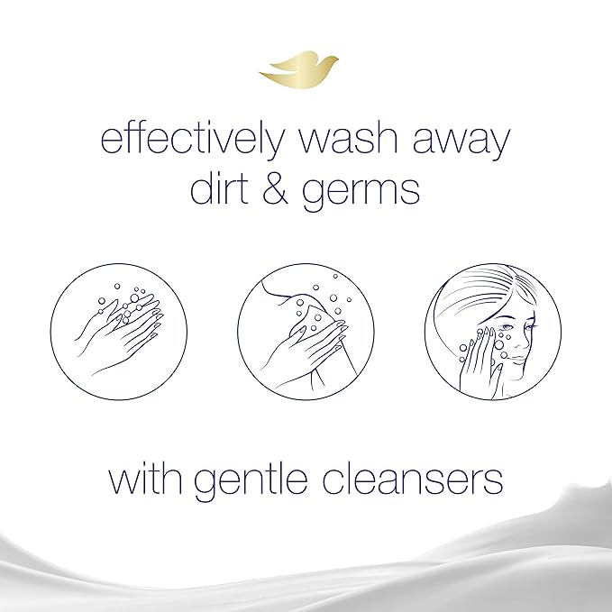 Dove Beauty Bar Gentle Skin Cleanser Moisturizing For Gentle Soft Skin Care Shea Butter More Moisturizing Than Bar Soap 3.75 oz 14 Bars