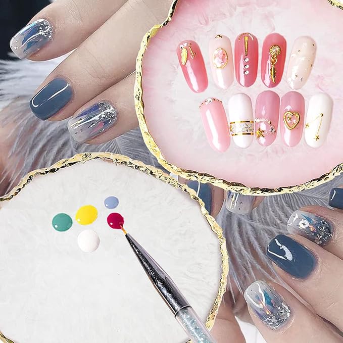 2 Pack Resin Nail Art Palette, Nail Painting