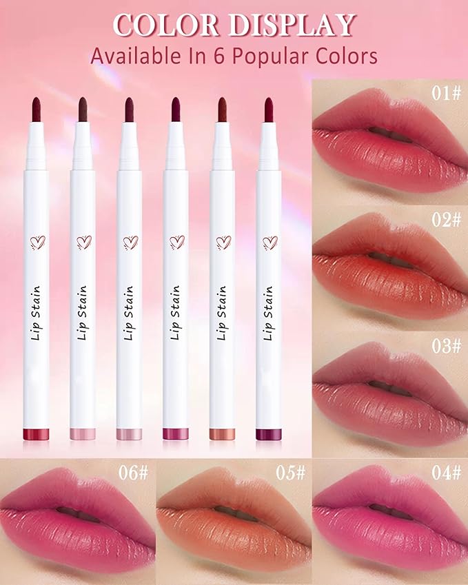 Lip Stain Marker Pen-3Pcs Hydrating Lip Tint Stain Lip