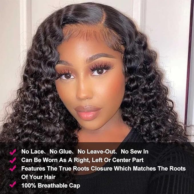 Beauty Forever U Part Human Hair Wig, Curly Upgrade U Part Wig Human Hair Wigs for Black Women 10A Grade Brazilian Virgin Hair Glueless No Leave Out Clip In Wig 150% Density Natural Color 24 Inch