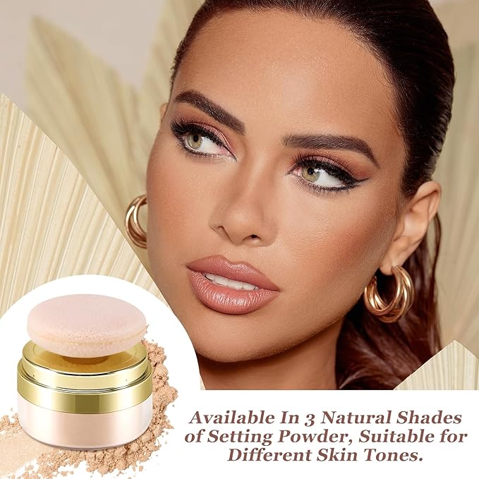 Boobeen Setting Powder, Lightweight Oil Control Loose Setting