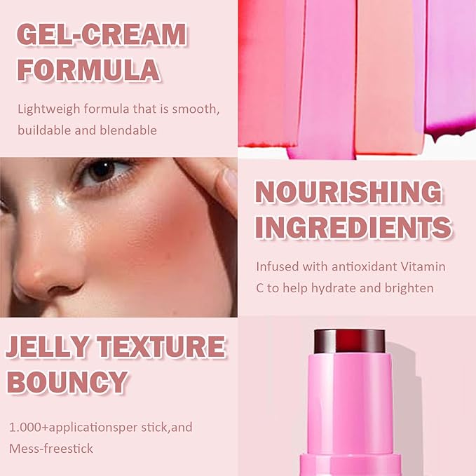 Cooling Water Jelly Tint/Blush, Chill Splash (Berry+Red) Multi-Use Lip