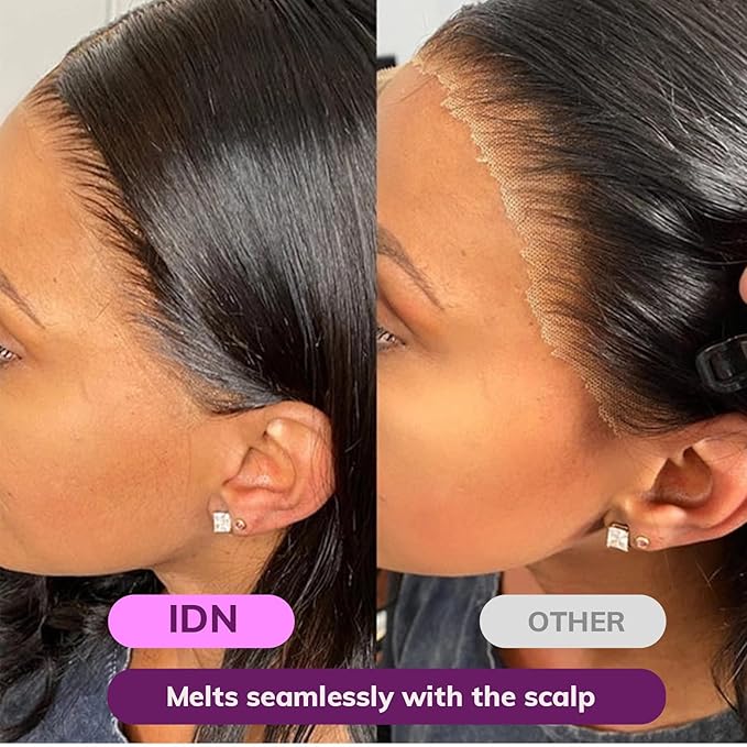 IDN BEAUTY SKINLIKE REAL HD 5x5 Lace Closure Human Hair Straight 20 Inch Bleached Single Knots Ultra-thin HD Lace Closure Virgin Human Hair 0.1 mm Pre Plucked Hairline