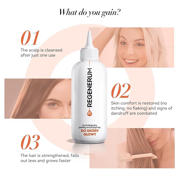 Trichology Line Enzymatic Scalp Peeling - Intensive Cleansing Formula with Bromelain, Acids, and Urea, Prevents hair Loss - 110ml