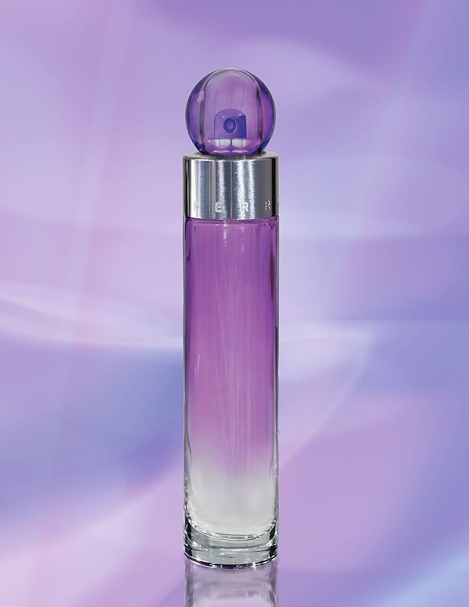 Perry Ellis 360 Purple Women 3.4oz EDP Spray, 7.5ml EDP Mini Spray, 4oz Body Mist, 3oz Shower Gel 4 Pc Gift Set