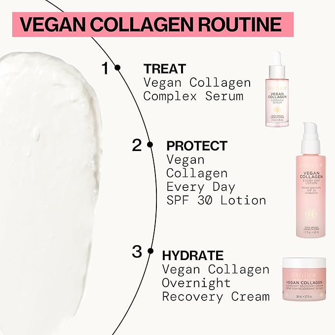 Pacifica Face Moisturizer - Vegan Collagen Face Lotion SPF 30 Broad Spectrum Sunscreen Every Day Face Lotion, UVA/UVB Protection for All Skin Types, Lightweight, Hydrating, Cruelty Free