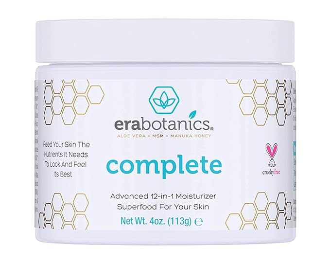 Era Organics Manuka Honey Face Cream - Advanced 12-in-1 Nourishing and Rejuvenating Daily Face Moisturizer for Women and Men - Face Moisturizer for Sensitive Skin - Body Moisturizer for Dry Skin 4 oz