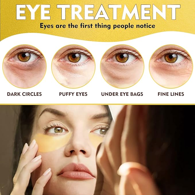 Under eye patches, 24k gold