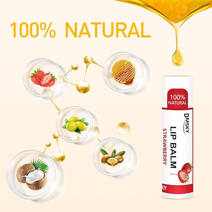 DMSKY 90 Pack Lip Balm, Natural