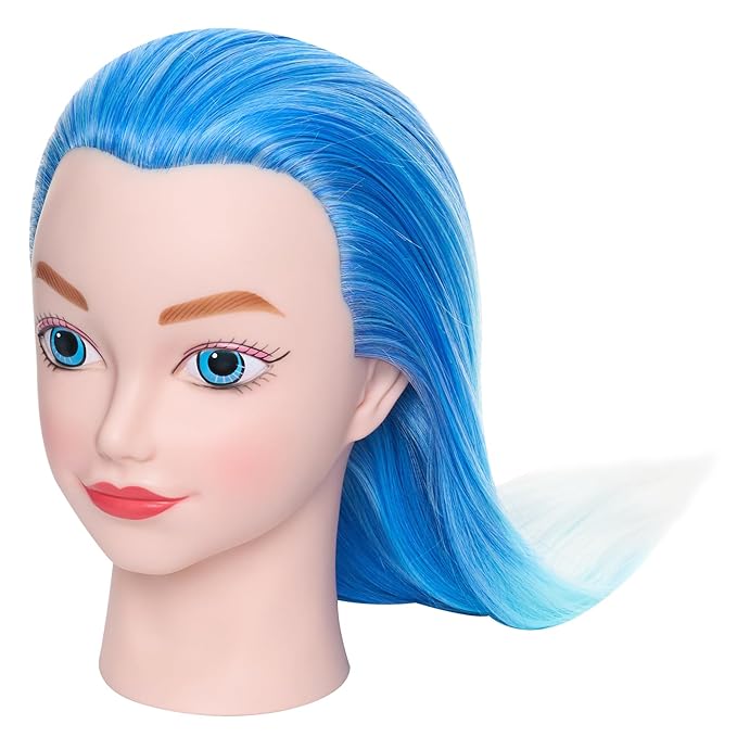 Neverland Beauty Mannequin Head with Hair, 20 Inch Cosmetology Manikin Barbie Head Styling Doll for Practice Braiding, Doll Head for Hair Styling Braiding Hairdressing for Girls