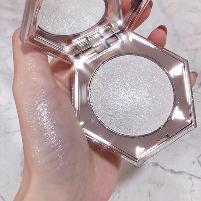 Pink Face Glitter Makeup,Highlight Makeup Contour Powder,Diamond Shimmer (Mermaid Pink)