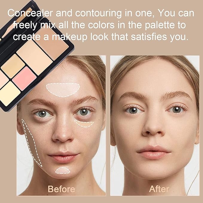 6 Colors Correcting Concealer Palette, Makeup Cream Contour