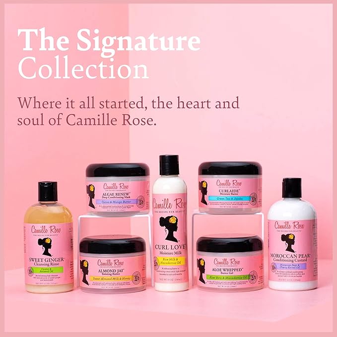 Camille Rose Curl Love Moisture Milk Leave-In Conditioner, with Rice Milk and Macadamia Oil to Soften, Smooth and Detangle Curly Hair, 8 oz