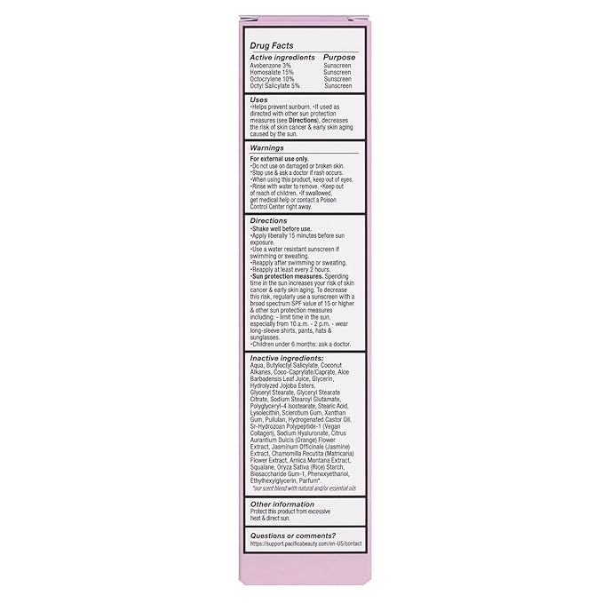 Pacifica Face Moisturizer - Vegan Collagen Face Lotion SPF 30 Broad Spectrum Sunscreen Every Day Face Lotion, UVA/UVB Protection for All Skin Types, Lightweight, Hydrating, Cruelty Free