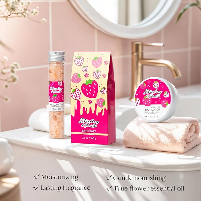 Spa kit for Women, Unique Birthday Gifts for Women, Bath Sets for Girl Gift for Teen Girls Tote Bag, 13pc spa gift baskets for girls beauty Bag bath products for Daughter, Girlfriend Mother's Day