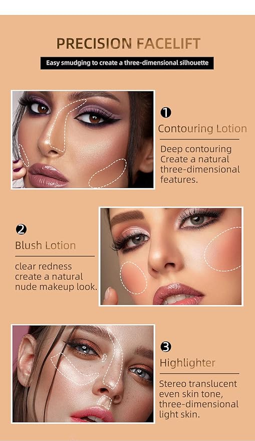 2 Colors Liquid Contour Beauty Wand, Highlighter and Blend. (3#/4#)