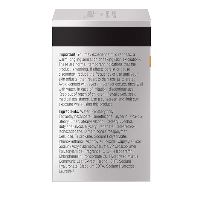 Neutrogena Retinol + Vitamin C Correcting Cream, Rapid Tone Repair Face & Neck Cream with Hyaluronic Acid for Dark Spots, Fine Lines & Wrinkles, 1.7 oz