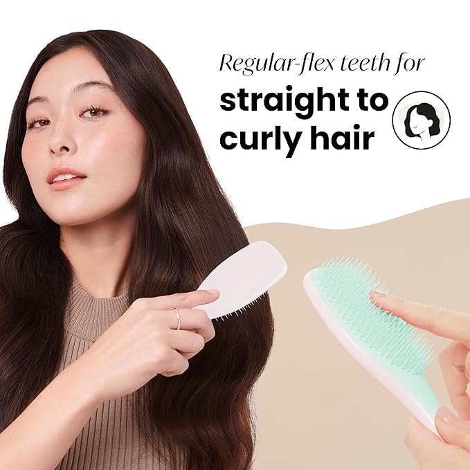 Tangle Teezer Ultimate Detangler Brush for Wet & Dry Hair, Eliminates Knots & Reduces Breakage for All Hair Types, Baby Pink & Mint