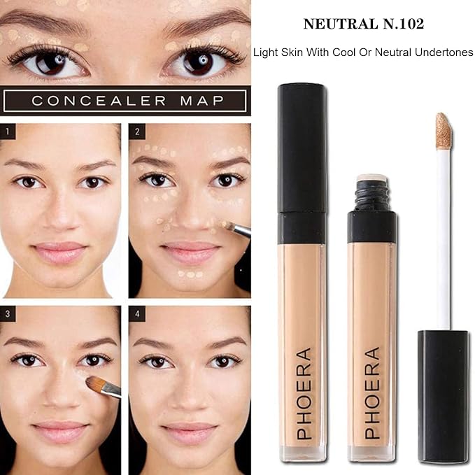 PHOERA Foundation,Full Coverage Foundation,PHOERA Primer,PHOERA Powder,PHOERA Concealer PHOERA 101- Porcelain)
