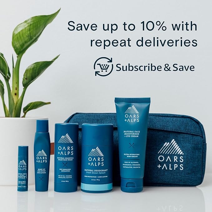 Oars + Alps Mens Moisturizing Body and Face Wash, Skin Care Infused with Vitamin E and Antioxidants, Sulfate Free, Mandarin Woods, 13.5oz, 2 Pack