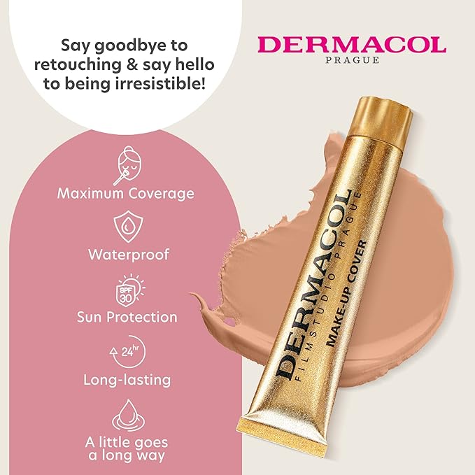 Dermacol - Full Coverage Foundation, Liquid Makeup Matte Shade 225 30g
