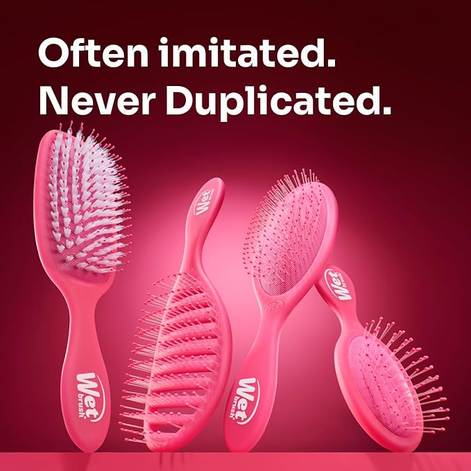 Wet Brush Original Detangler Hair Brush, Grey Leopard (Safari), Ultra-Soft IntelliFlex Bristles, Detangling Bristles Glide Through Tangles (Wet Dry & Damaged Hair), Women & Men (Pack of 2)