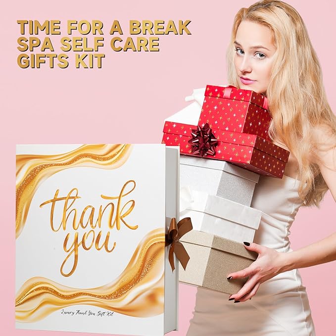 Thank You Gift Basket for Women Teens girls Gifts, Surprise Advent Calendar Bath Box Spa Gift, Birthday Gifts Self Care Kit, Fantasy Box Spa Gifts Shower baskets, Skincare Kit, Spa Gift for Daughter