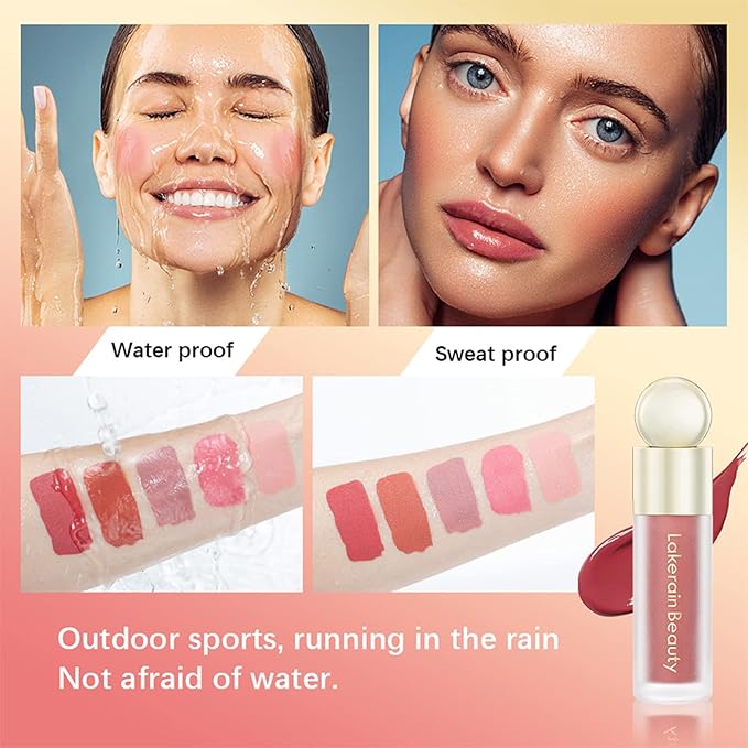 Liquid Blush, Natural Matte Velvet Finish, Soft Cream Liquid Face Blush for Cheeks, Skin Tint Rubor Makeup, Long Lasting Lightweight Blendable (#01 Nude Pink)