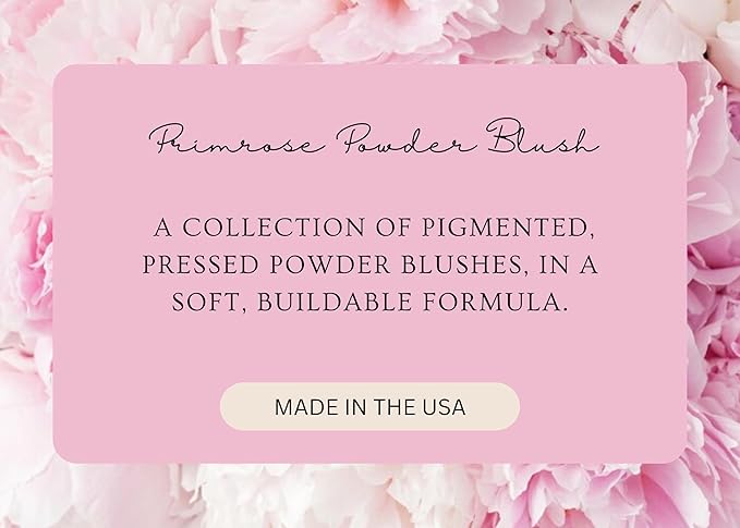 PRIMROSE POWDER BLUSH, Pressed Blush Face Makeup, Buildable Formula, Smooth Finish, Paraben Free, Made in the USA 0.11 oz. (Shooting Star)
