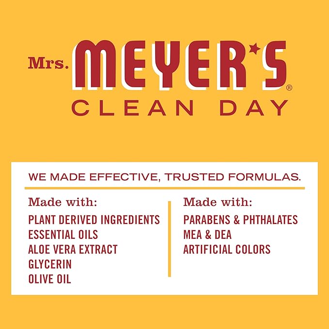 MRS. MEYER'S CLEAN DAY Hand Soap, Clementine, Made with Essential Oils, 12.5 oz - Pack of 3