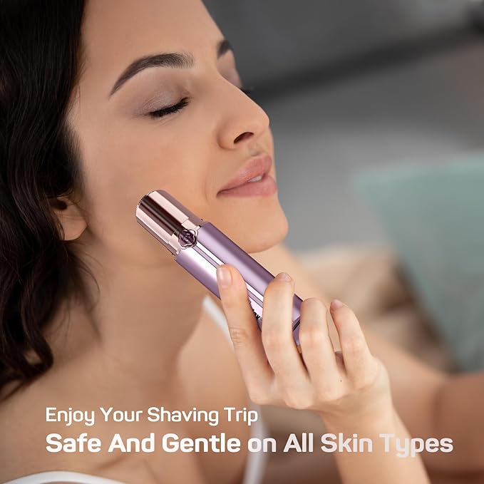 Facial Hair Removal for Women, Painless Electric Facial Hair Remover for Face, Chin,Upper Lip with USB Rechargeable