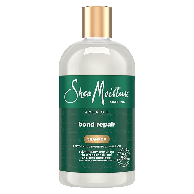 SheaMoisture Bond Repair Shampoo Amla Oil Deeply Cleanses and Removes Build Up to Repair Hair Bonds with Hydroplex Technology and Amla Oil with Restorative HydroPlex Infusion 13fl oz