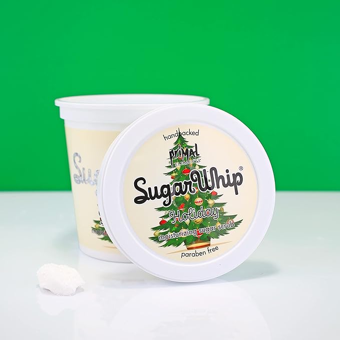 Primal Elements Sugar Whip, Exfoliating Sugar Scrub, Body Cleanser and Moisturizer - Holiday, 10 oz Package