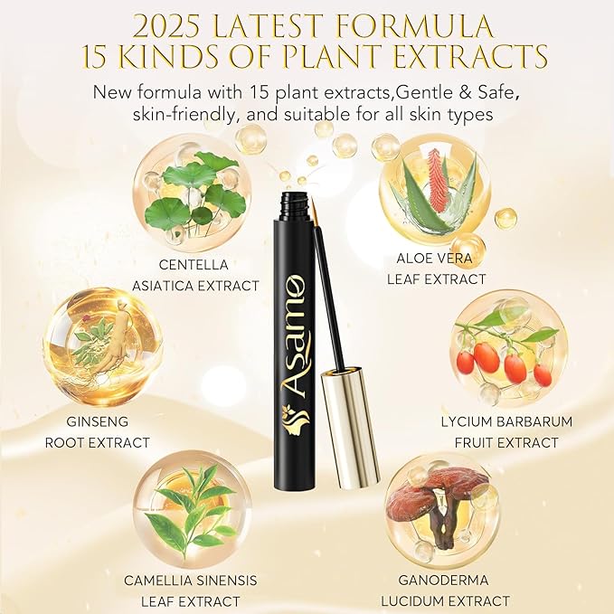 Eyelash Growth Serum – 15 Plant Extracts for Longer Lashes, Natural Beauty Enhancement,eye lash serum growth