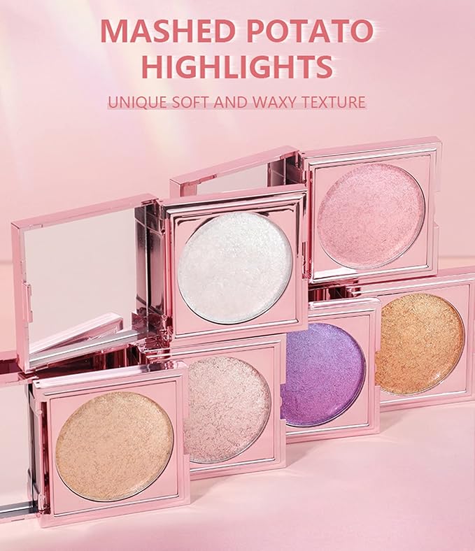 MAEPEOR Face Highlighter Palette 8 Colors Smooth Shimmer (inger Color) 04 G