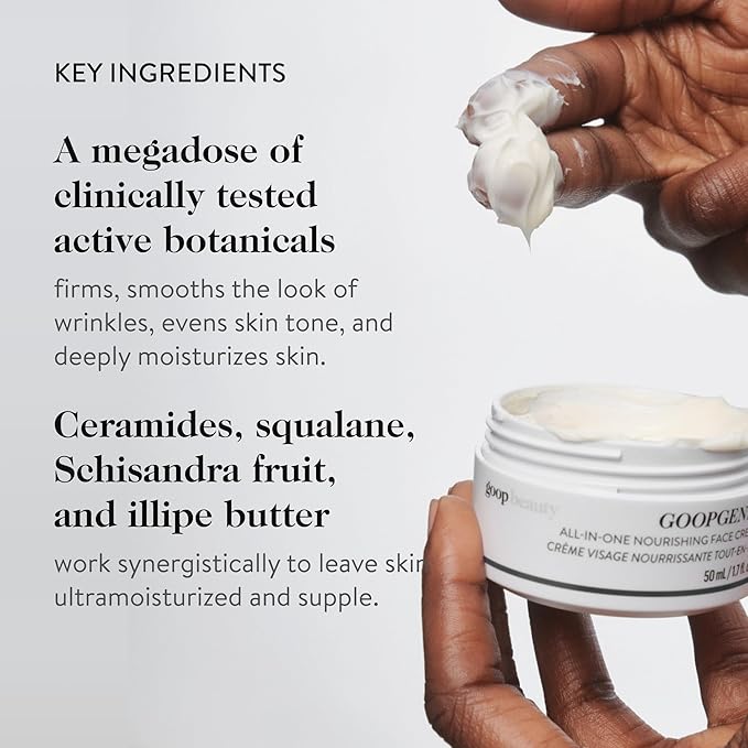 goop Beauty Nourishing Face Cream | Improves Firmness, Elasticity, & Brightness | Botanicals, Ceramides, & Squalane | Anti Wrinkle Moisturizer | 1.7 fl oz