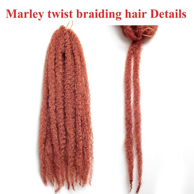 Marley Twist Braiding Hair 18 Inch 8 Packs โ Fluffy&Tangle-Free Cuban Twist Hair for Braiding, Natural Look Synthetic Long-Lasting Spring Afro Kinky Twist Hair Extensions (350)