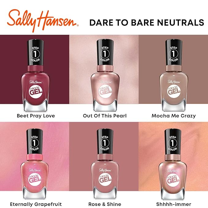 Sally Hansen Miracle Gel Nail Polish, Shade Love Me Lilac #494 (Pack of 2)