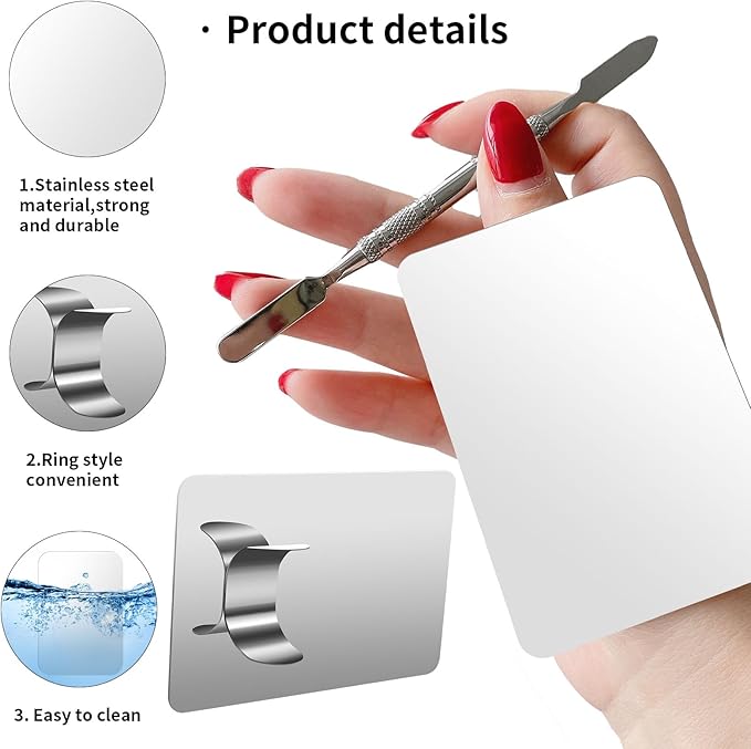 Makeup Foundation Mixing Nail Palette - Stainless Steel