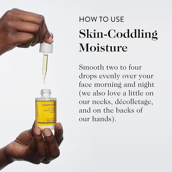 goop Beauty Nutrient Face Oil | Anti Aging Moisturizer for Smooth Skin Texture & Wrinkles | Bakuchiol, Cacay, & Organic Amla | 1 fl oz