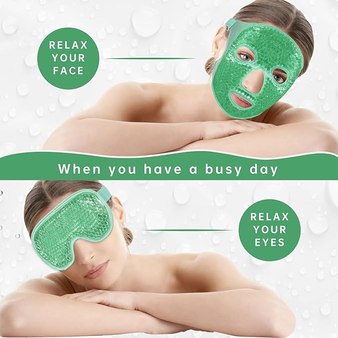 Cooling ice face eye mask